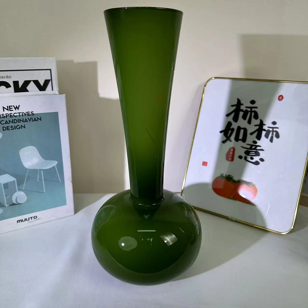 [HC-017]孤品绿色天鹅颈花瓶