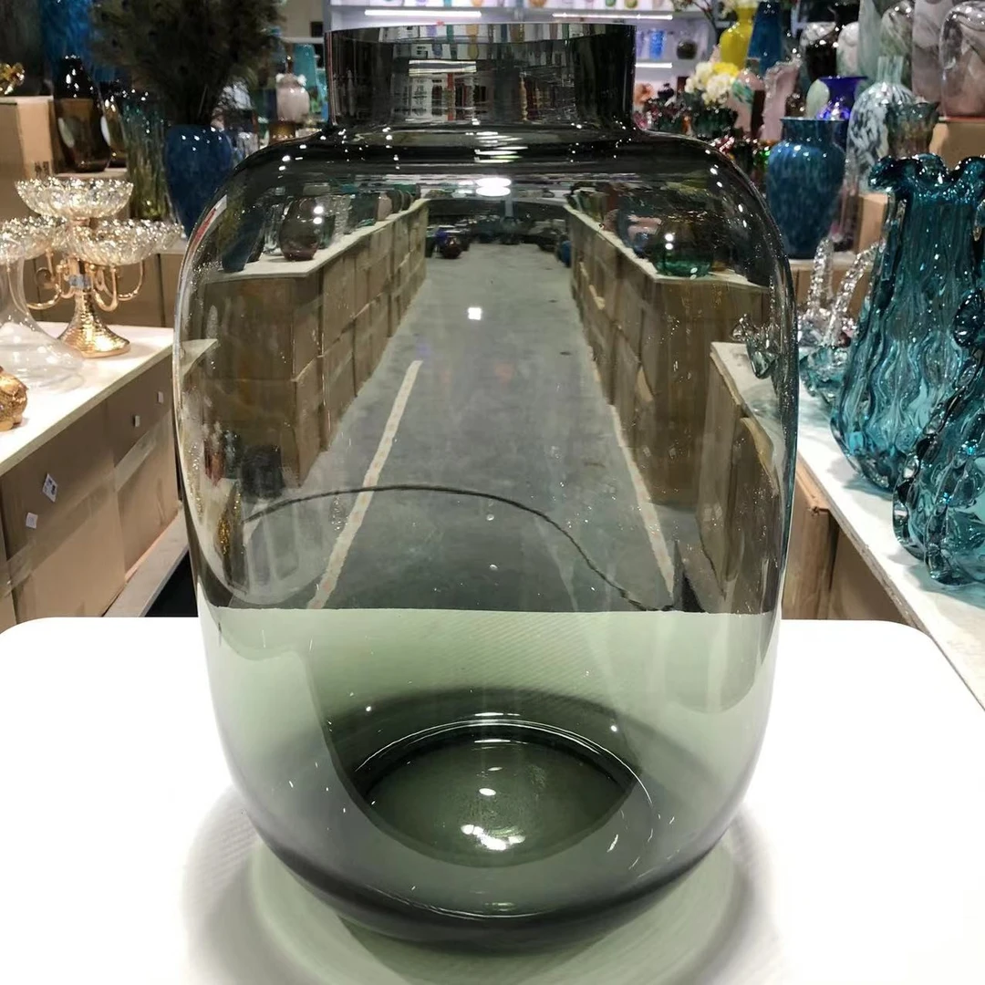 [K257]孤品浅绿色透明水培花瓶
