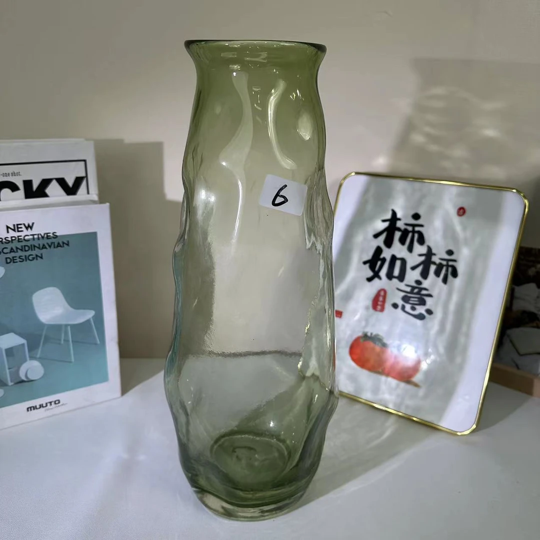 [HC-024]孤品绿色透明长颈花瓶