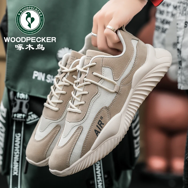 啄木鸟官方正品夏季男鞋透气薄款ins网面休闲运动鞋防滑软底潮鞋