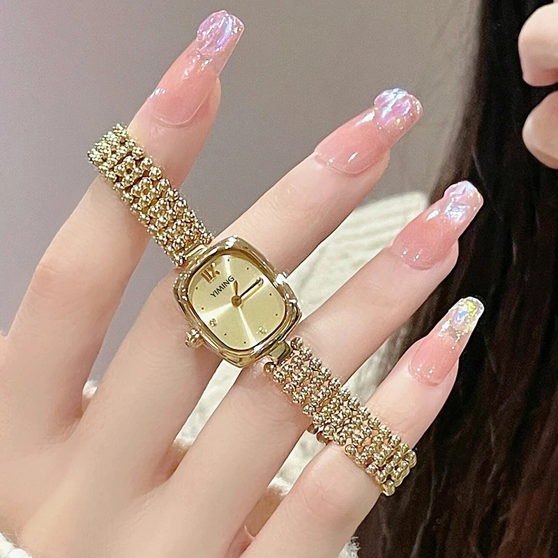 正品小金表手表女款女士直播高颜值女表网红名牌时尚腕表送女朋友