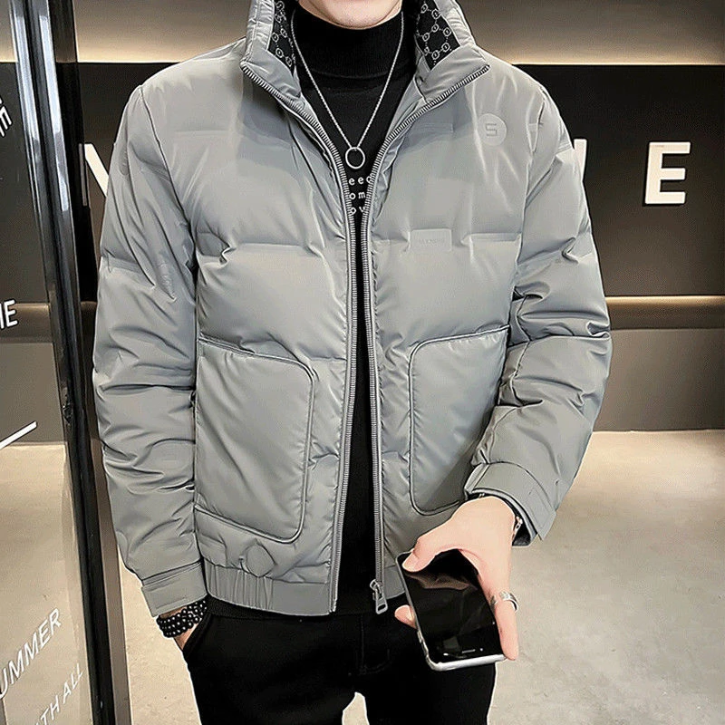 雪中飞男士羽绒服冬季20233年新款潮牌帅气短款加厚保暖江红冬装