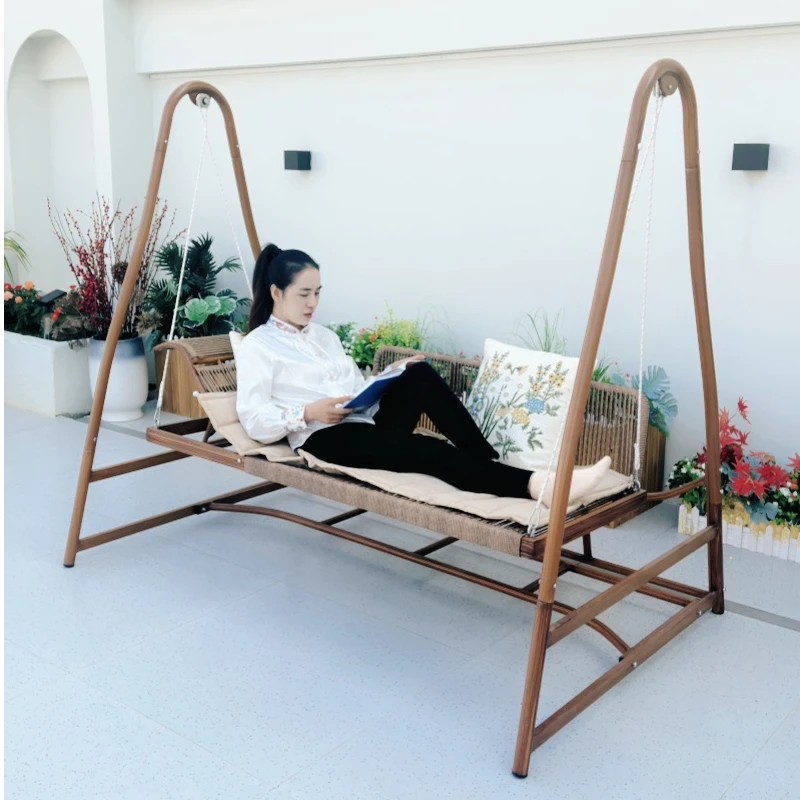 全每户外秋千庭院荡秋千室外单人吊床室内小院网红花园秋千椅吊椅