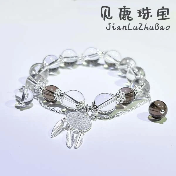《留住美梦》白水晶手链捕梦网DL0110