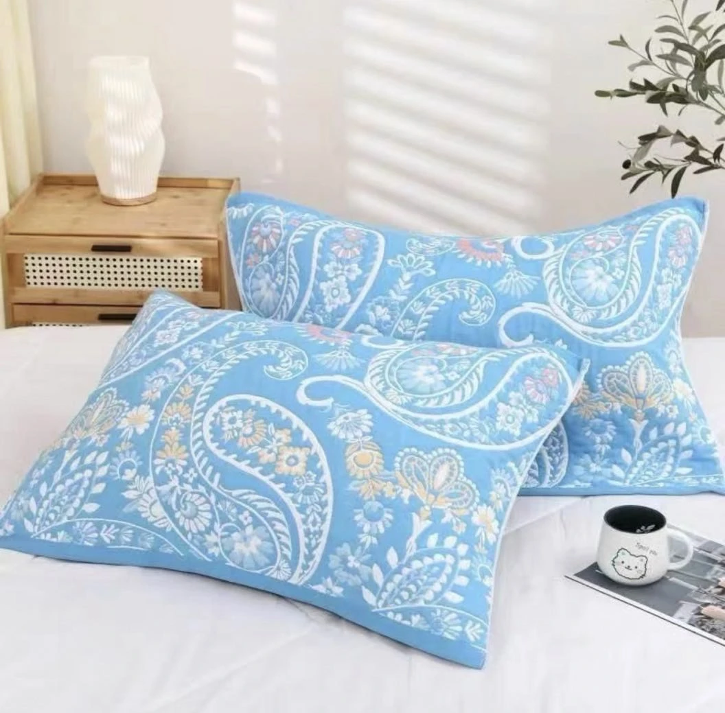 【新疆包邮】纯棉纱布防滑透气成人枕巾一对装