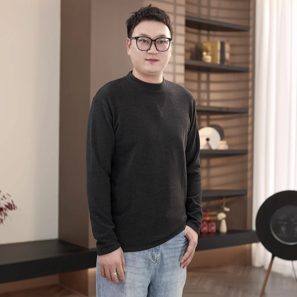 DHR COLLECTTIONS 男款【480黑科技】冬季加厚立领德绒打底衫DDZ031