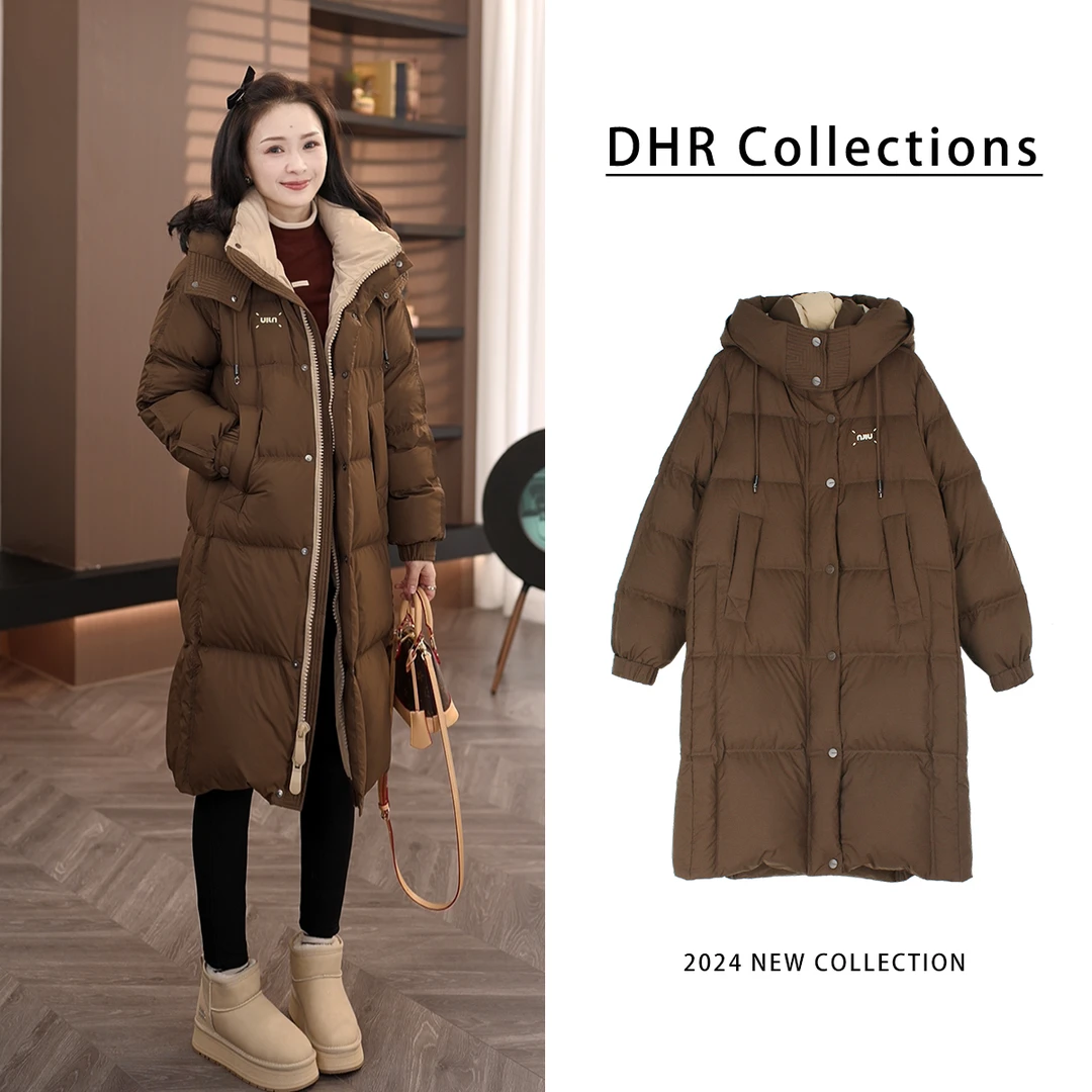 DHR COLLECTTIONS豆豆【飞雪】冬季厚款保暖羽绒服长款外套DYTF678