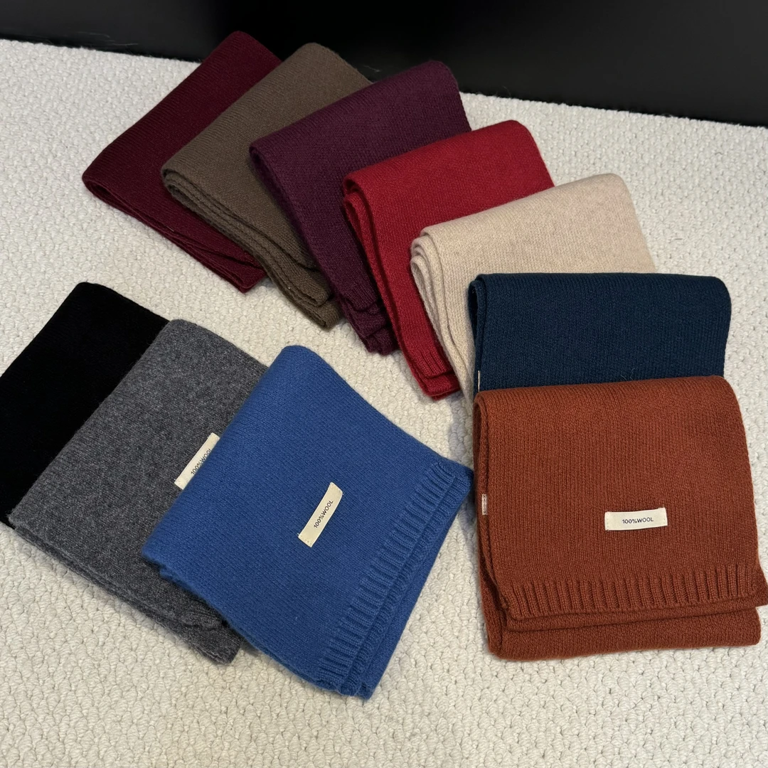 DHR COLLECTTIONS豆豆冬季时尚百搭纯色羊毛围巾女- D11081