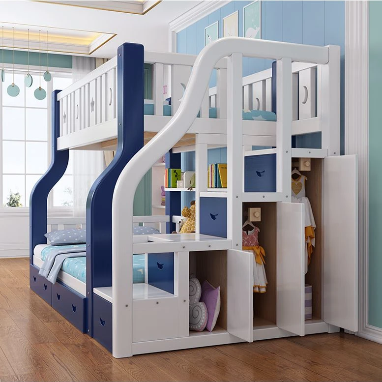 上下铺床二层床儿童床成人床小户型床多功能床子母床全实木床公主