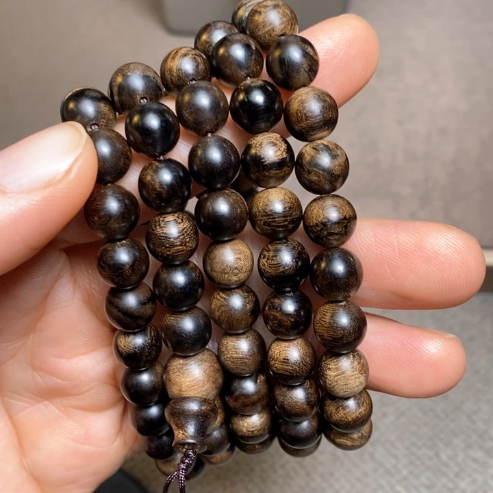 沉香手串越南芽庄白棋楠瘤疤08×108