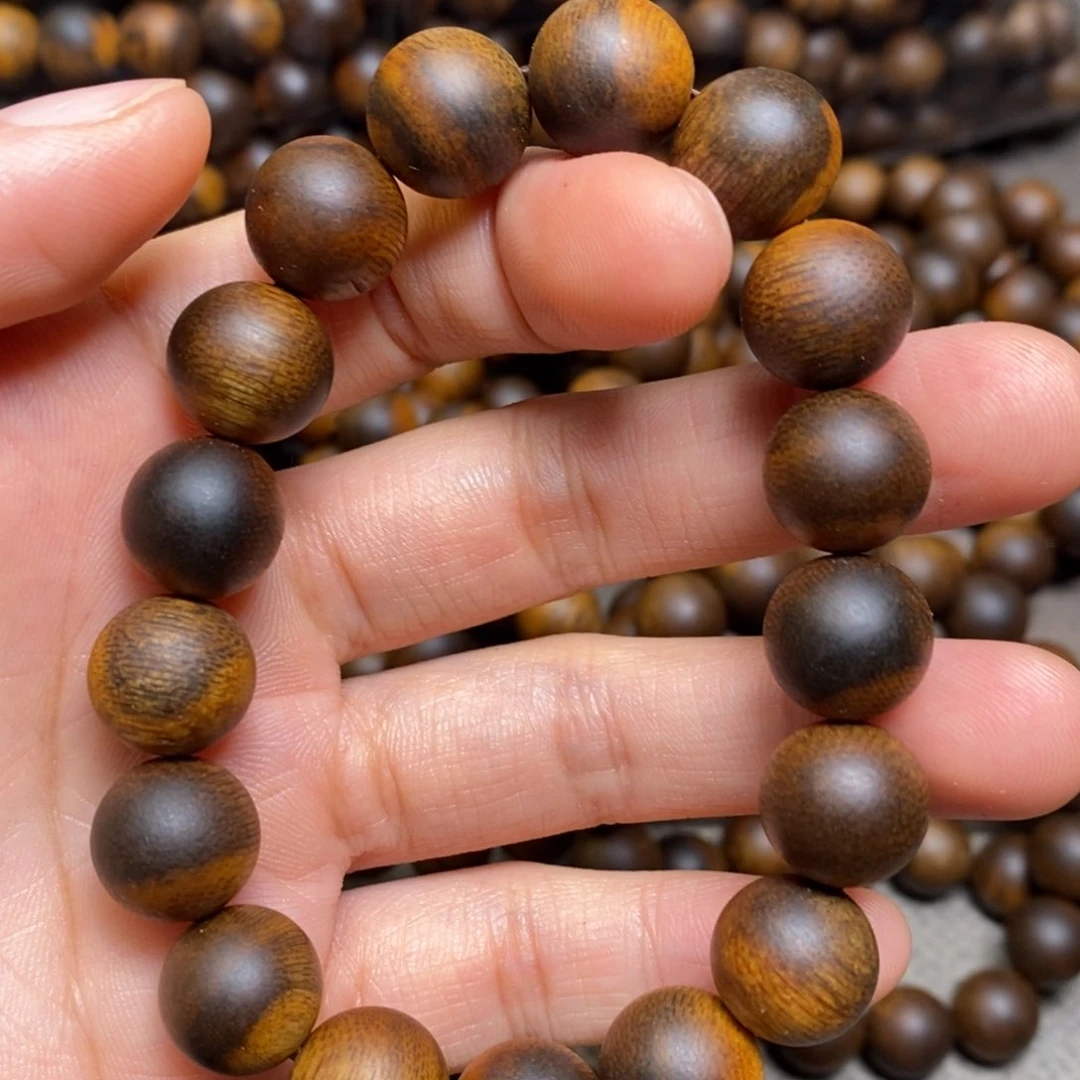 沉香手串越南芽庄黄棋1.2单圈