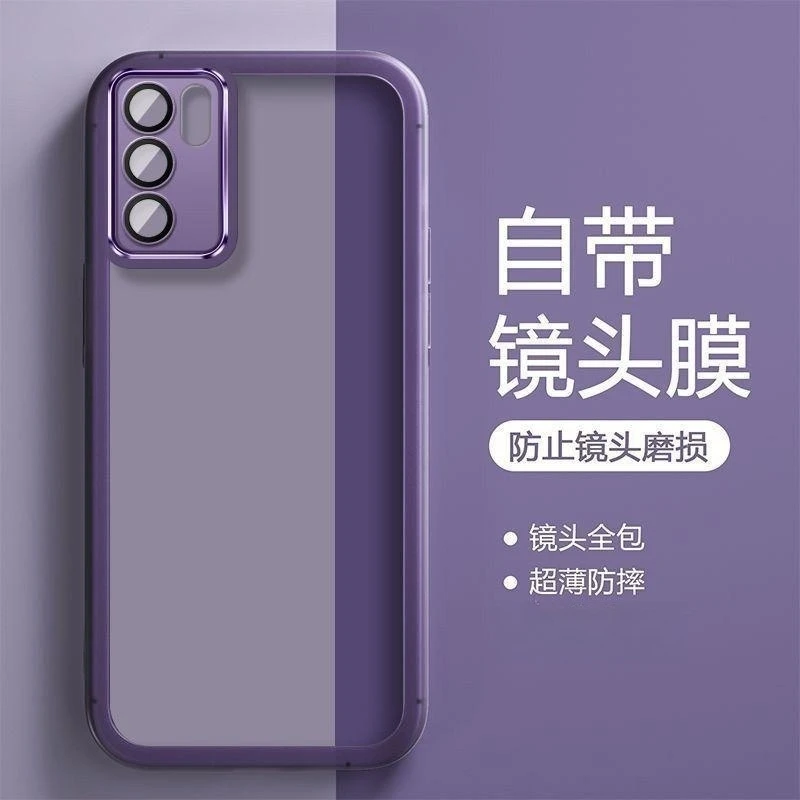 OPPOReno6手机壳新款全包防摔自带镜头膜软壳透明男女超薄高级潮