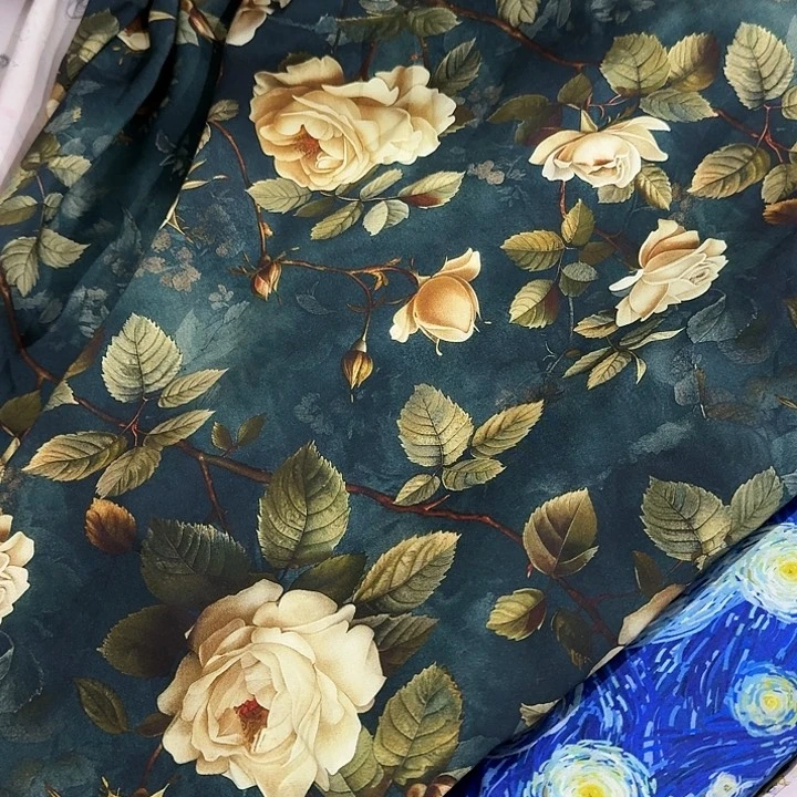 一米价人丝人棉1.4米宽果子布艺地卷