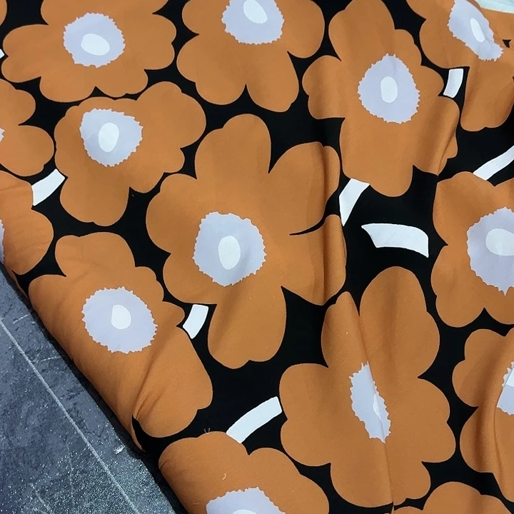 一米价竹节人棉斜纹1.4米宽果子布艺地卷