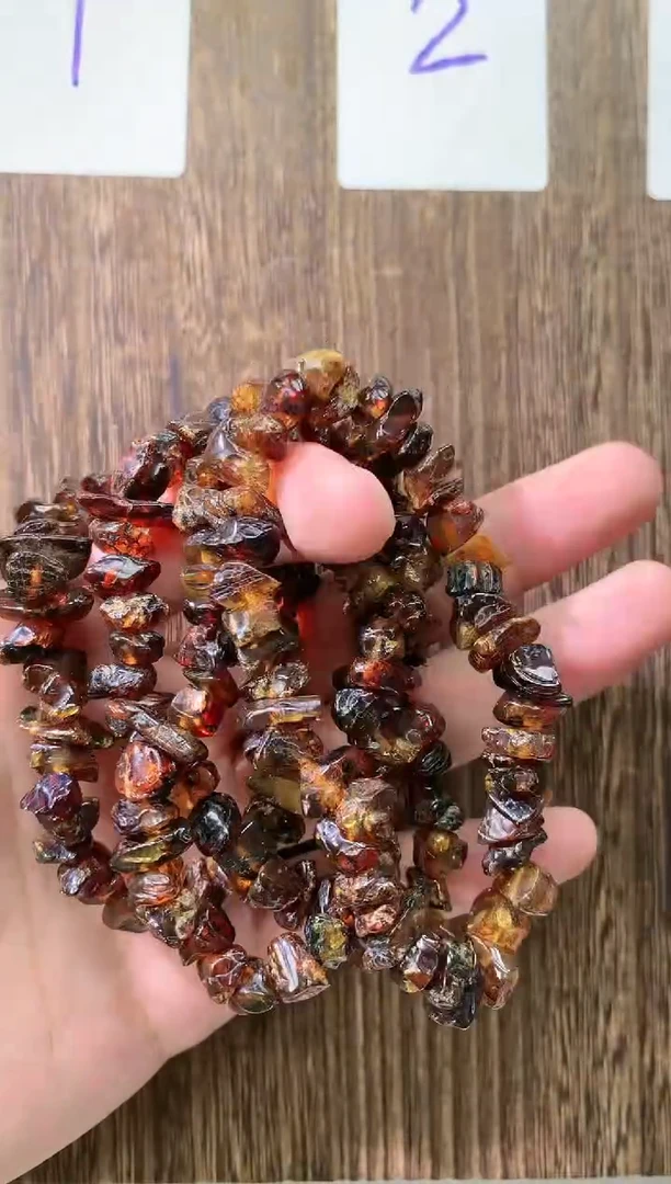 【闪购商品】琥珀裸石未镶嵌抚顺琥珀随形单圈