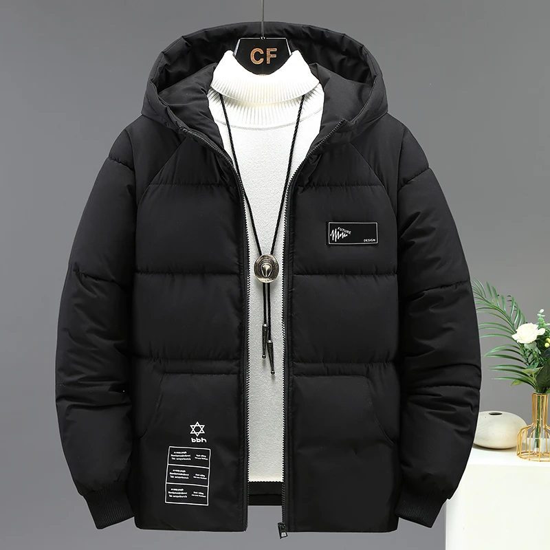 男士棉衣秋冬季加厚保暖防寒韩版棉服潮牌潮流连帽棉袄外套面包服