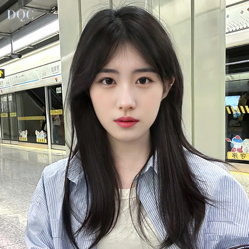 假发全头套女黑长直假发女中长发夏天透气薄款自然全头套式仿真发