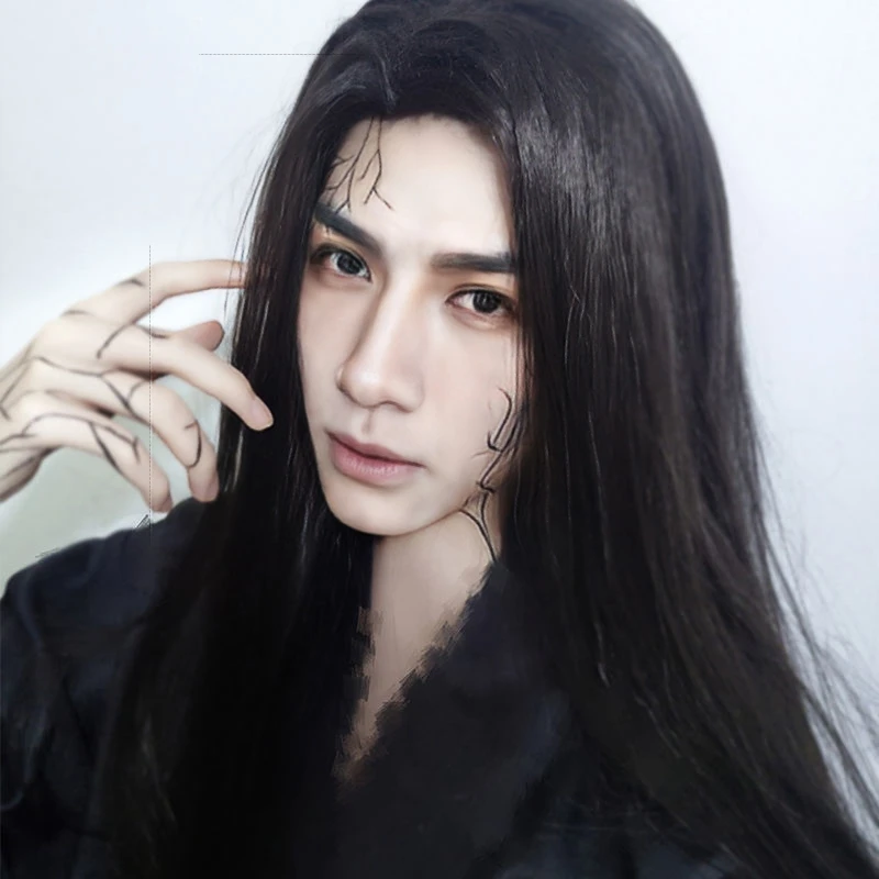假发男女万用长直发自然逼真古风长发汉服造型COS魔道祖师全头套