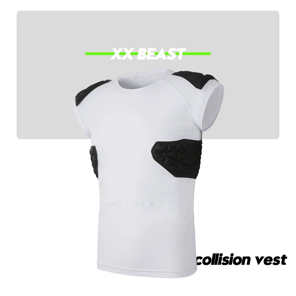 橄榄球防撞衣成人4-pads四块板防撞上衣橄榄球内穿防撞服训练比赛