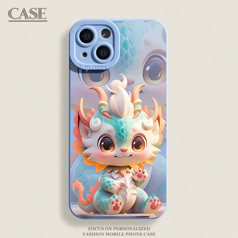 可爱小麒麟iPhone15ProMax手机壳14苹果13硅胶12全包78p女11xs/xr