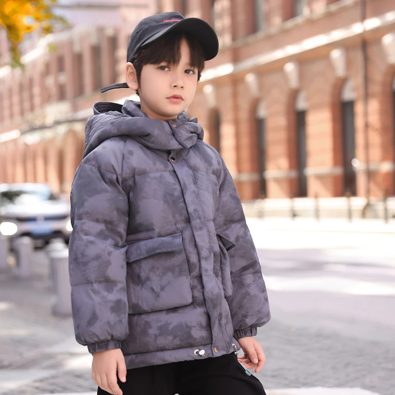儿童羽绒服男童2023新款洋气中长款加厚冬季中小大童男孩冬装外套