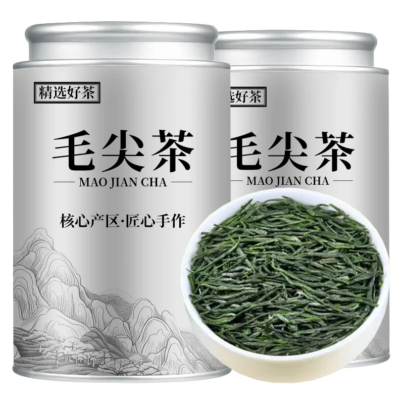 正宗毛尖新茶雨前浓香型嫩芽绿茶叶花果香茶叶口粮耐泡袋罐装250g