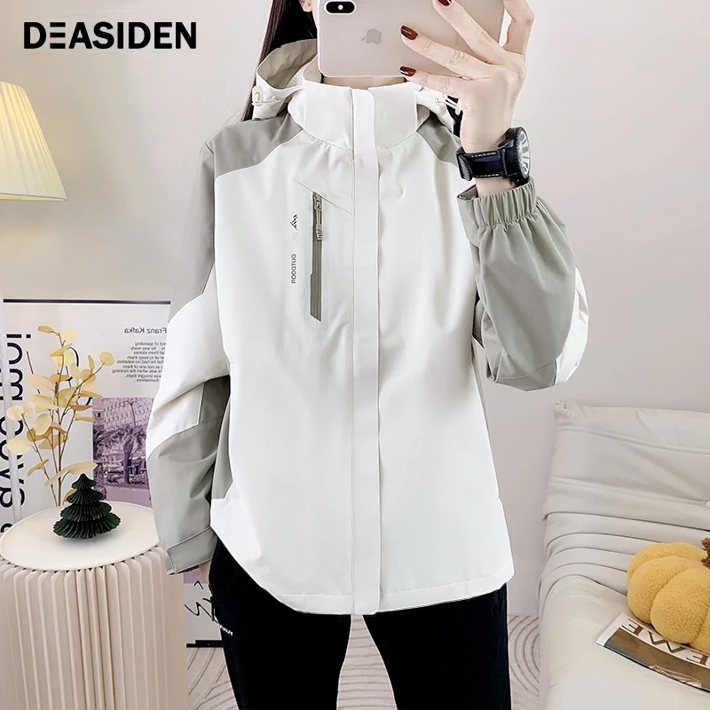 达斯登官方正版冲锋衣女款防风防水耐磨情侣秋季薄款户外登山服装