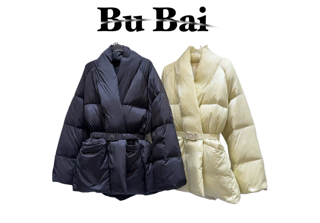 【不白家】轻感气质秀款腰带收腰设计名媛保暖羽绒服外套