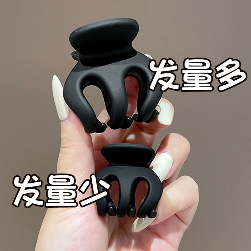 后脑勺高马尾时尚网红南瓜磨砂发夹 女高马尾显高 神器防塌小抓夹