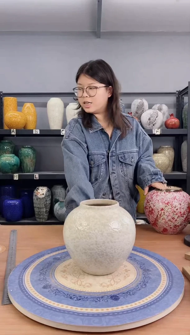 【闪购商品】瓶茶白 小号 陶瓷花瓶 无花 精品