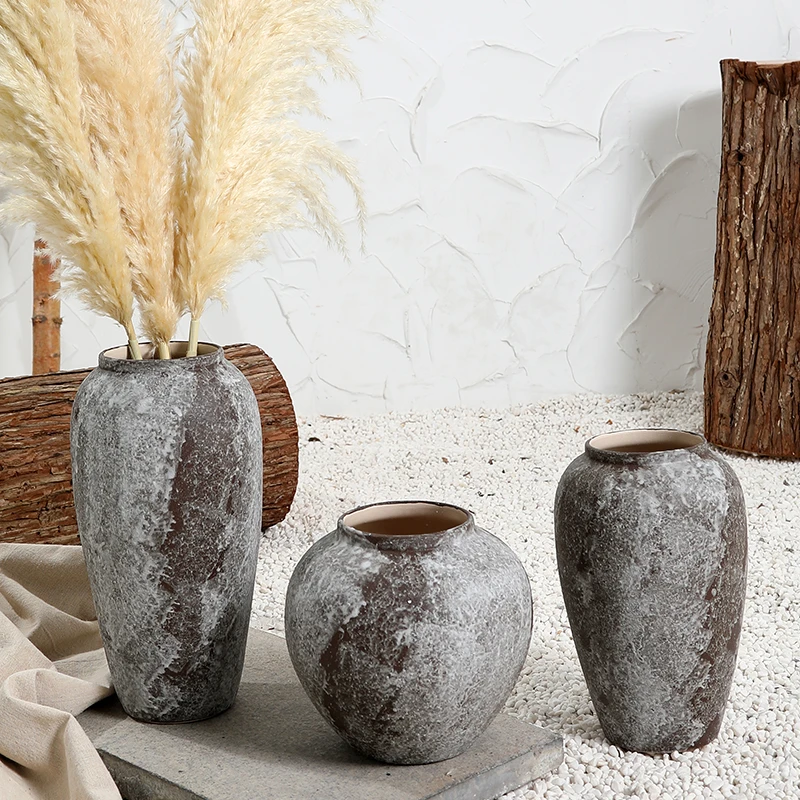 景德镇子都陶瓷雪花秀陶瓷花瓶摆件插干花桌面装饰