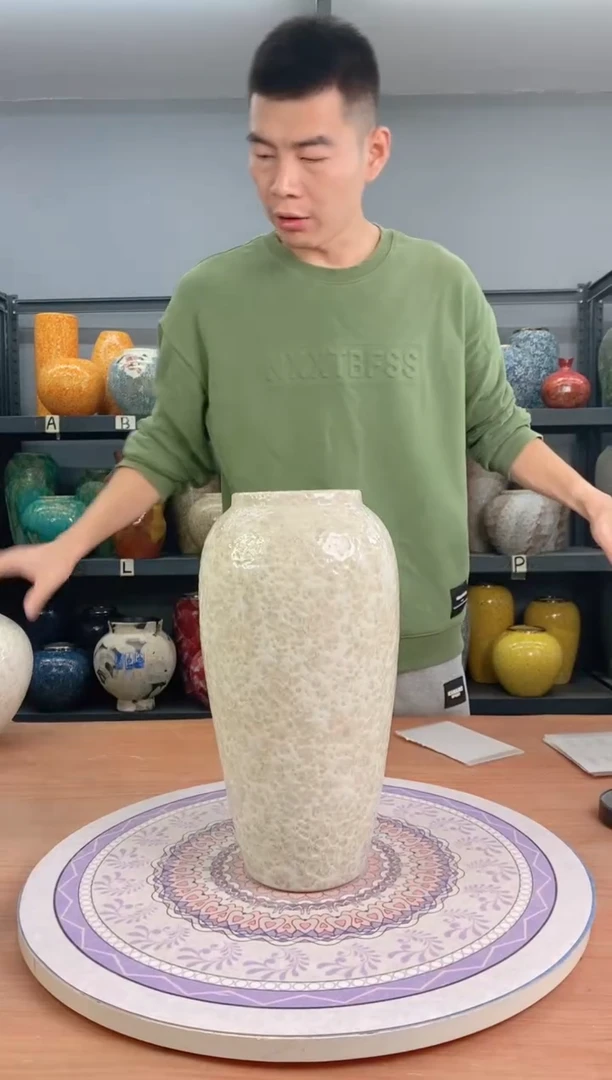 【闪购商品】瓶 陶瓷花瓶 无花 茶白大号