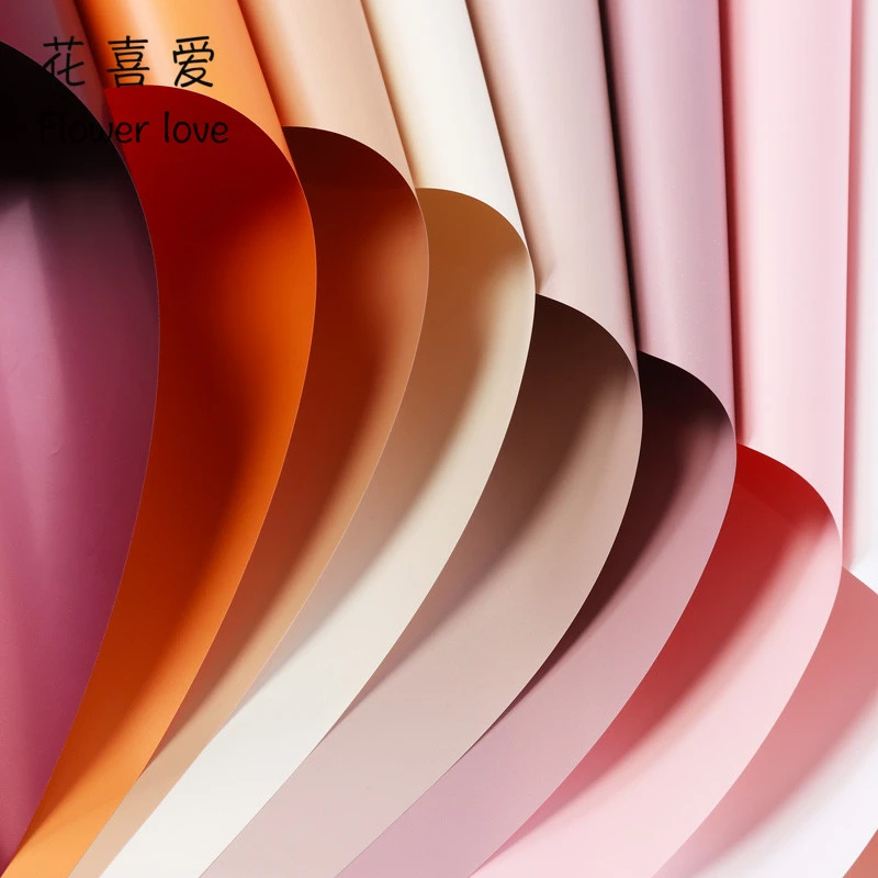 花恋 韩风初恋纯色纸糖果色磨砂防水纸加厚单色晨雾纸包花材料