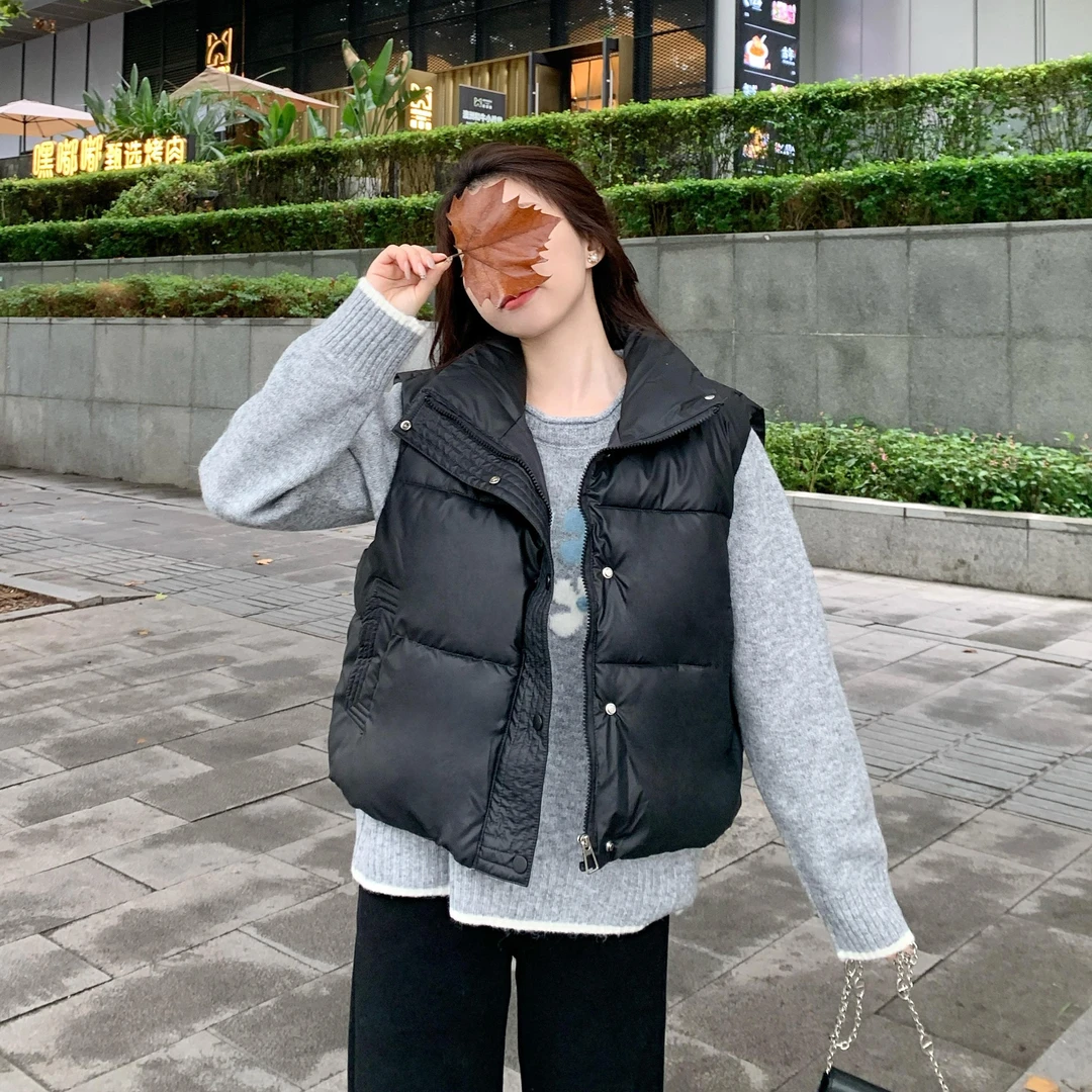 心蓝家棉马甲 棉内搭+可擦洗面料 面包服外套百搭仿丝小个子穿搭