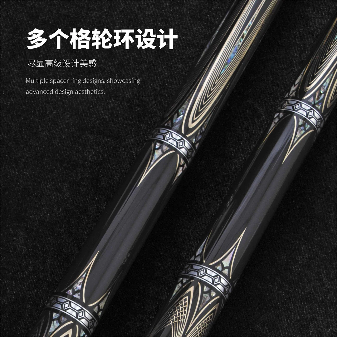 JF台球杆黄金甲美式九球杆中式黑八桌球杆1/2大头杆花式九球