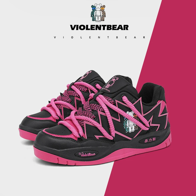 VIOLENTBEAR/暴力熊低帮新款减震时尚女鞋情侣百搭潮鞋休闲鞋