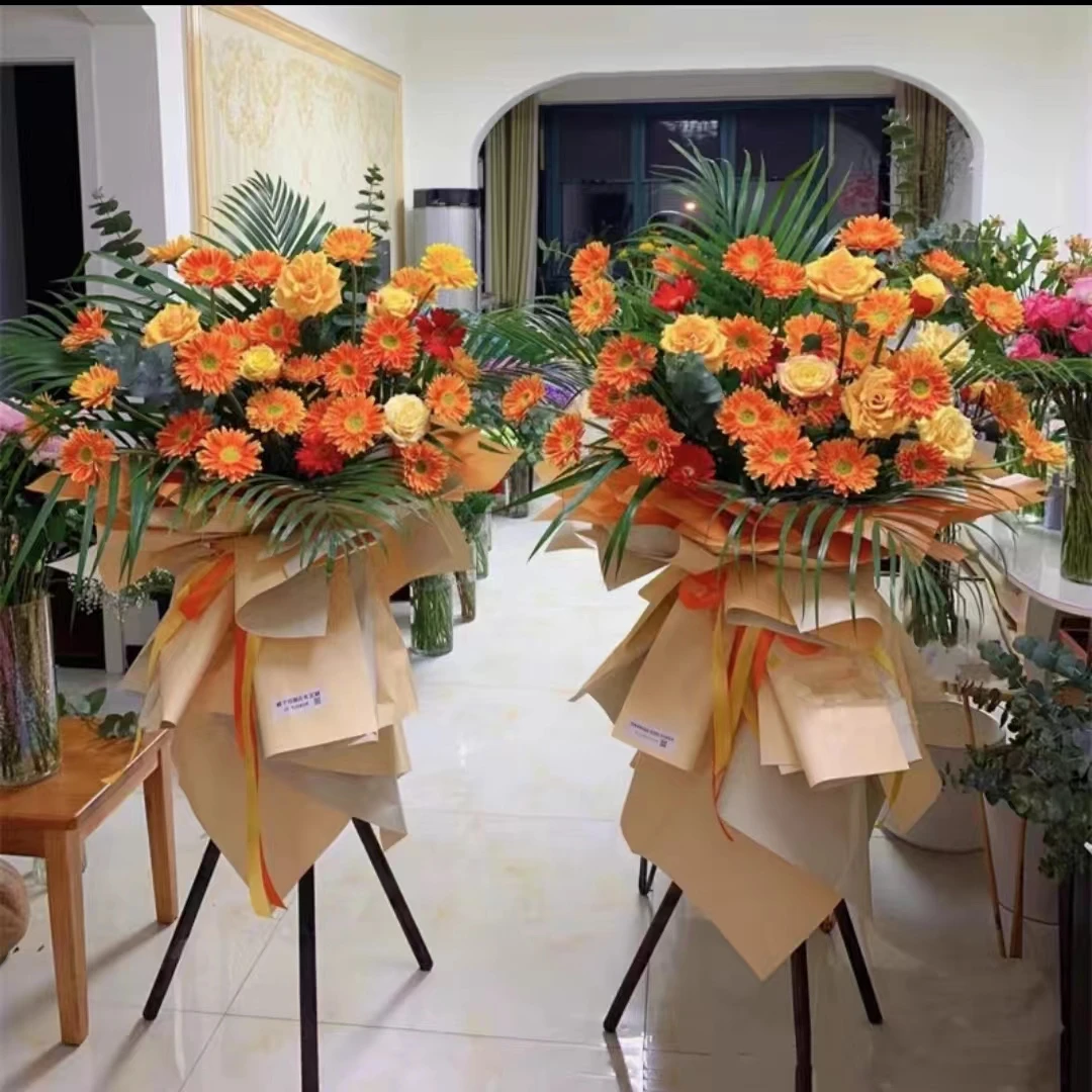 【黄金万两】黄橙色系开业花篮乔迁花篮花店送花上门(一个)两个起送同城外卖配送小时达