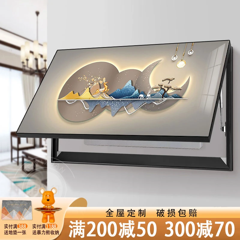 轻奢大尺寸电表箱装饰画现代简约配电箱电闸盒遮挡开关免打孔挂画