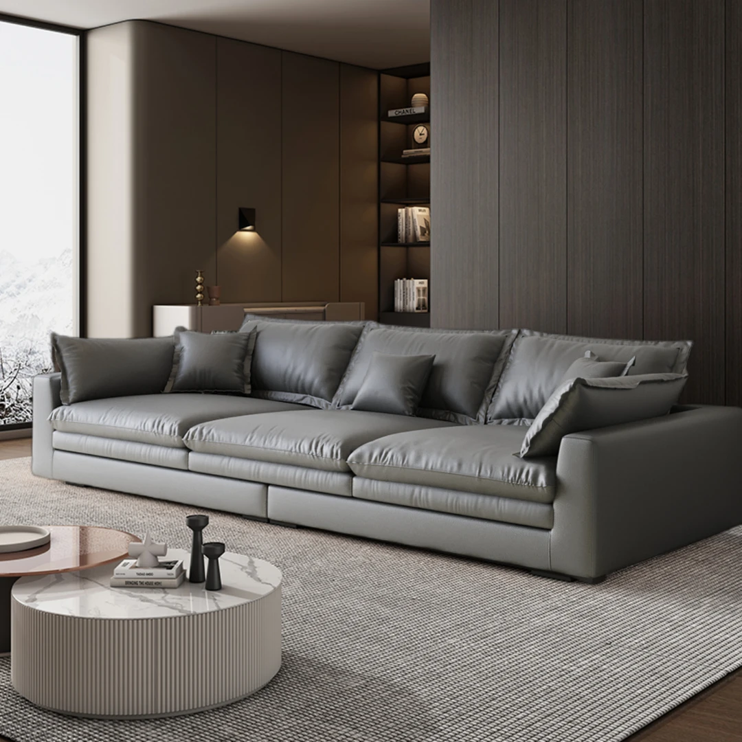 意式极简大户型防水科技布沙发客厅家用现代磨砂免洗高靠简约沙发