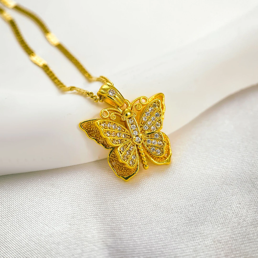 钛钢项链 （翩翩起舞）蝴蝶项链加长款时尚百搭精致女款