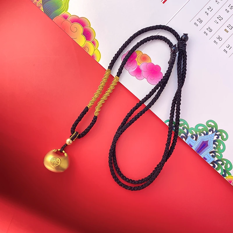 合金布艺项链 小胖福+手工编织绳大码项链