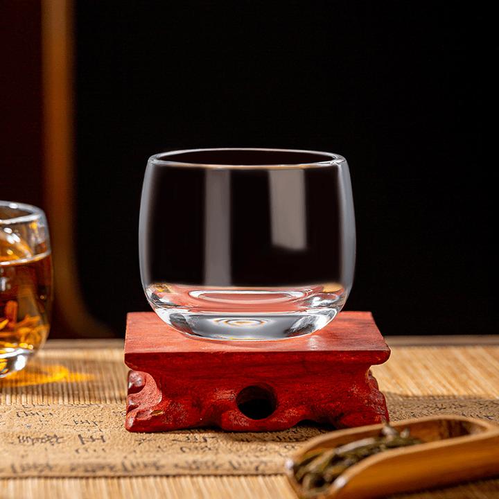 【6只装】水晶玻璃加厚板指杯高档禅定杯主人杯茶杯品茗杯轻奢杯子