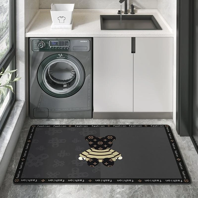 洗衣机吸水防滑垫洗手台水池浴室吸水垫浴室潮牌家用阳台防滑脚垫