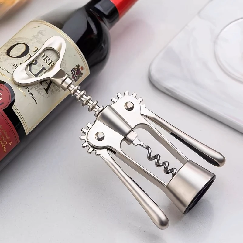 红酒开瓶器葡萄酒开酒器不锈钢起瓶器瓶起子便携开瓶器家用开瓶器
