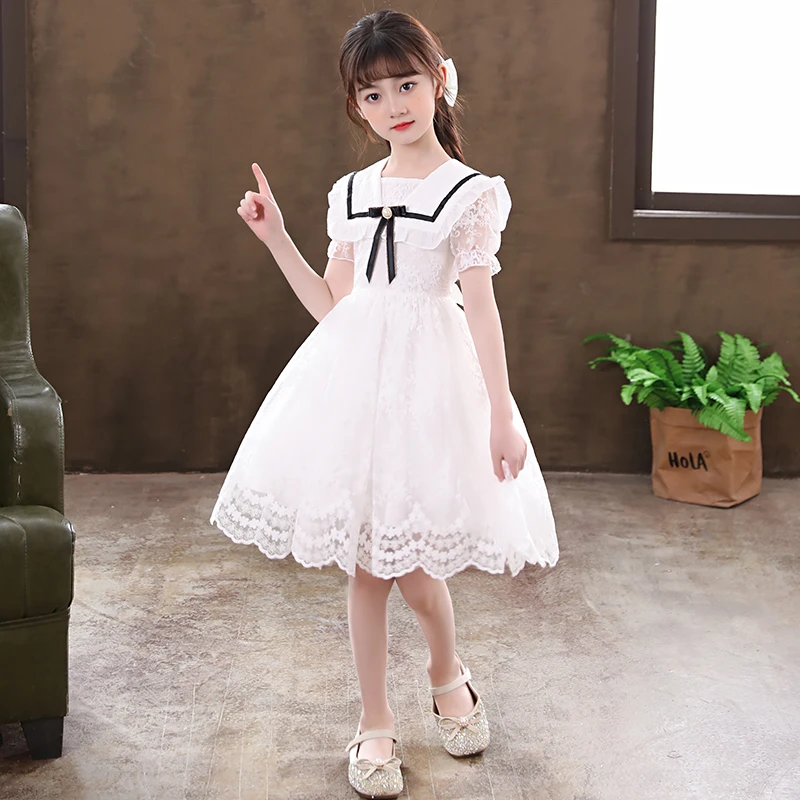 女童夏款连衣裙潮款夏装新款洋气网红公主裙女宝小女孩蕾丝裙子