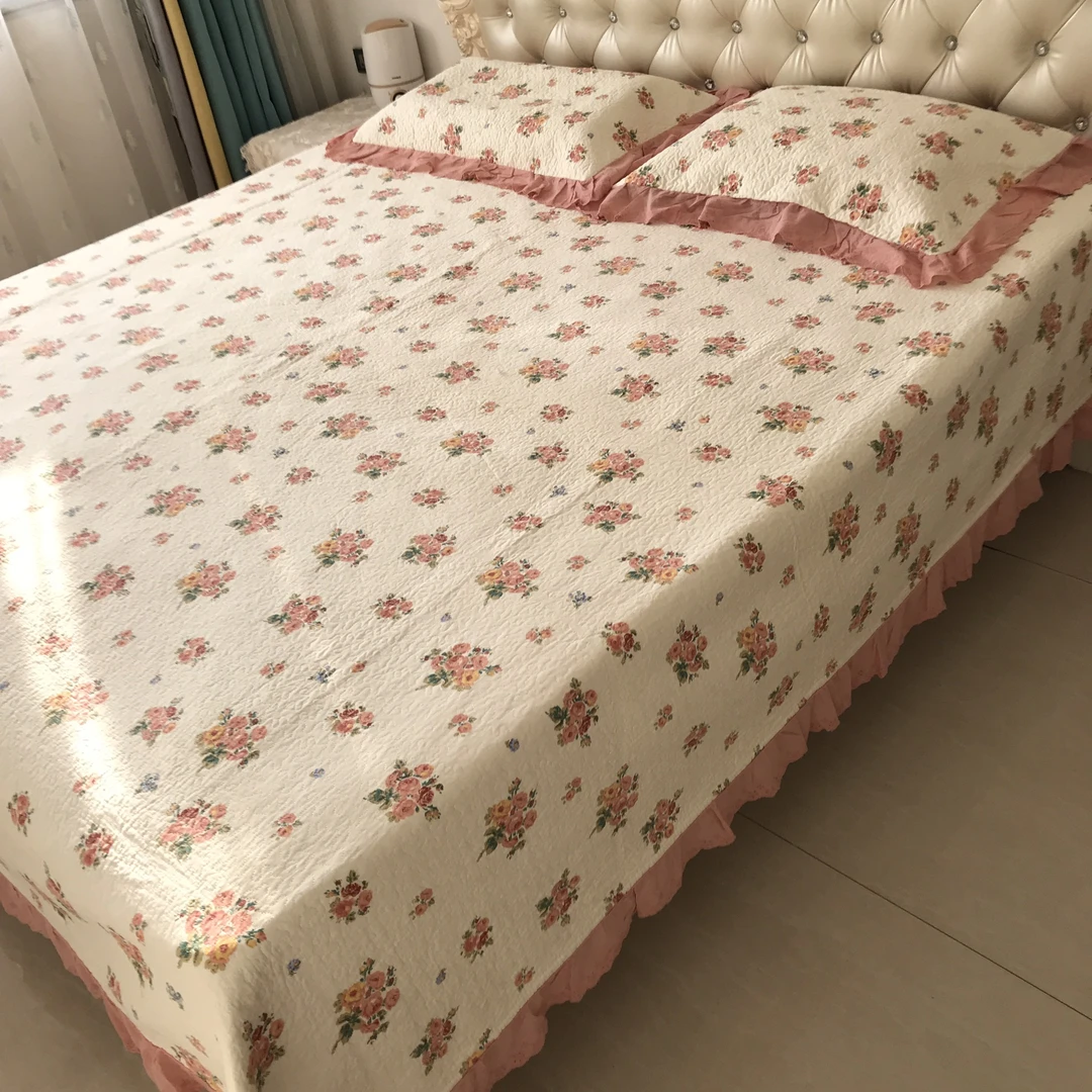 法式纯棉高温砂洗三件套所有花型