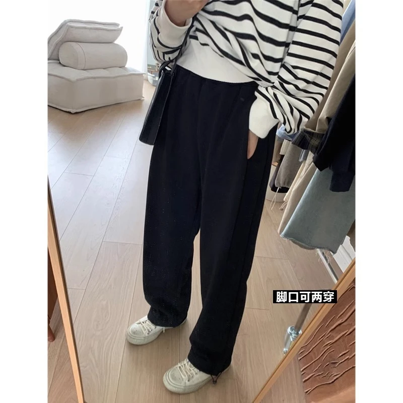 孕妇束脚裤春秋季外穿加绒新款宽松休闲运动两穿卫裤春夏打底裤子