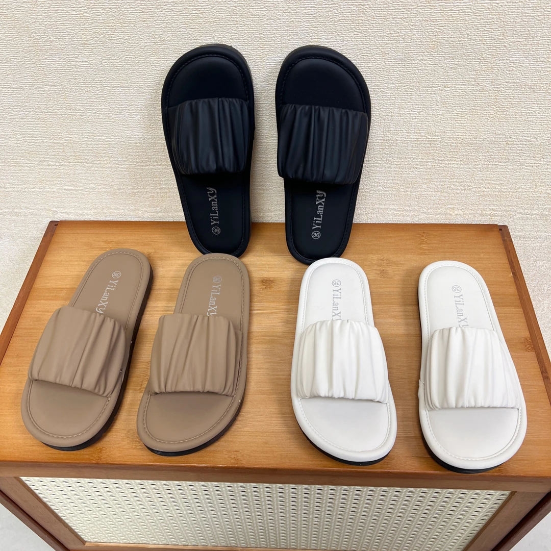 法式踩屎感拖鞋女夏外穿2024年新款时尚休闲一字百搭软底平底凉拖