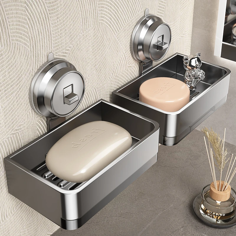 家用吸盘肥皂盒壁挂式香皂盒免打孔置物架洗漱台浴室卫生间肥皂架