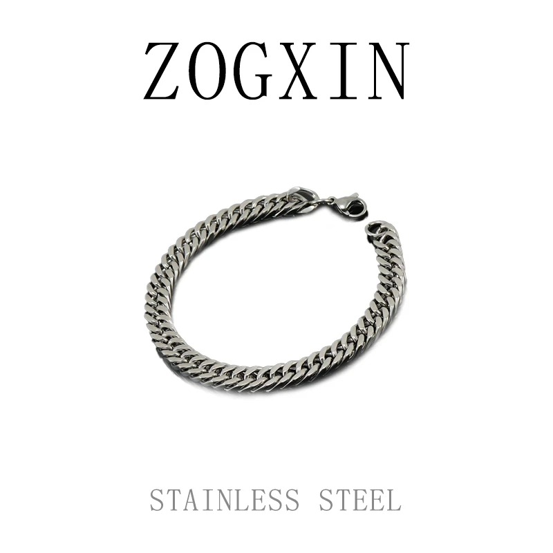 ZogxiN 钛钢手链 古巴链情侣韩版潮流素款个性洗澡不用摘精品Z267